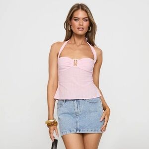 Princess Polly Isabetta Halter Top Pink